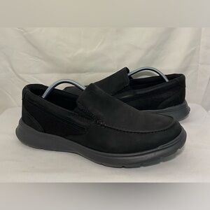 Clarks Shoes Black Leather Cotrell Easy Loafers Size‎ 11